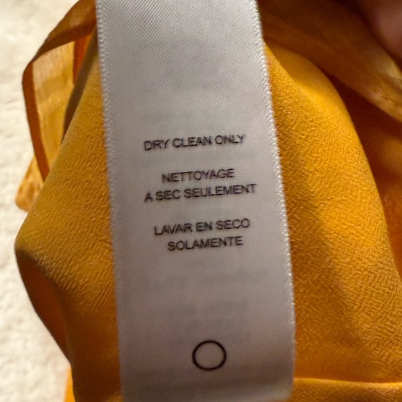 FRAME Denim Silk Blouse Gold Yellow Medium Halter neck - Picture 5 of 6